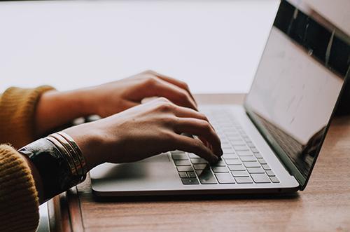 student on laptop